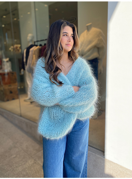 Vest mohair mint