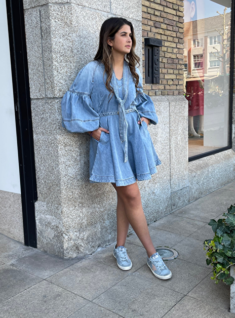 Illuminate jeans mini jurk