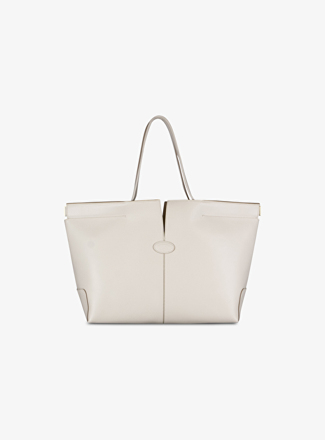 di bag folio shopper medium leder wit