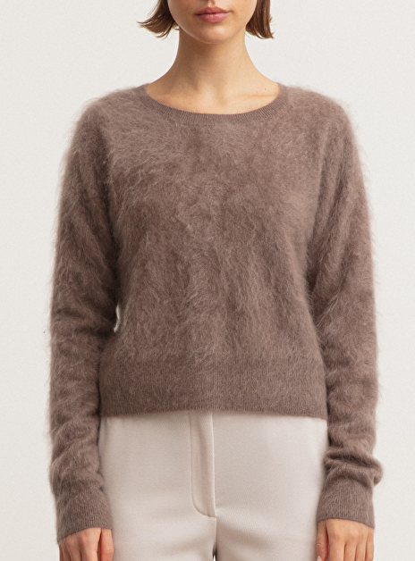 Pull monica brushed cashmere taupe