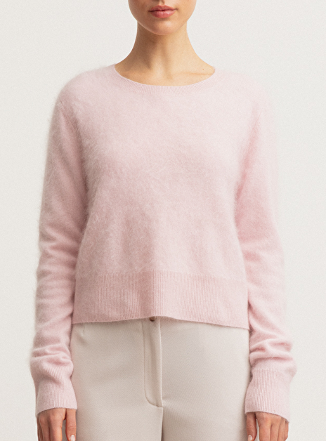 Pull monica brushed cashmere roze
