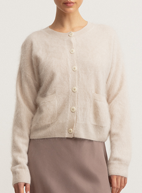 Vest nina beige brushed cashmere