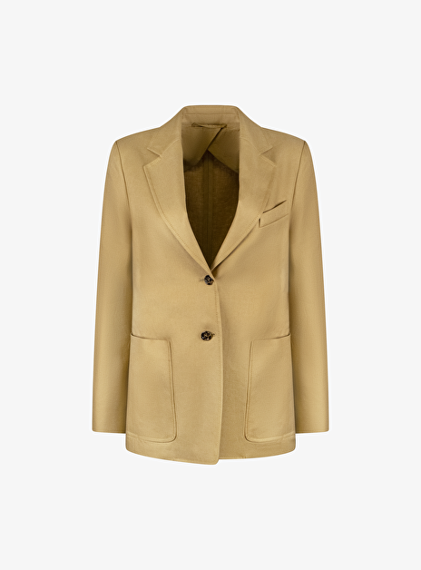 Blazer guglia camel linnen