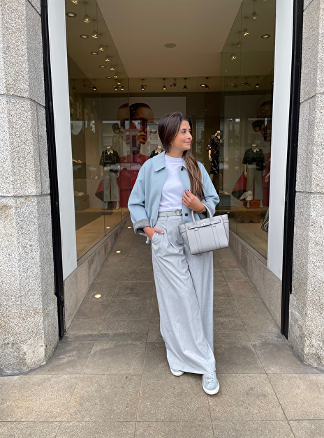 Jasje double face blauw grijs