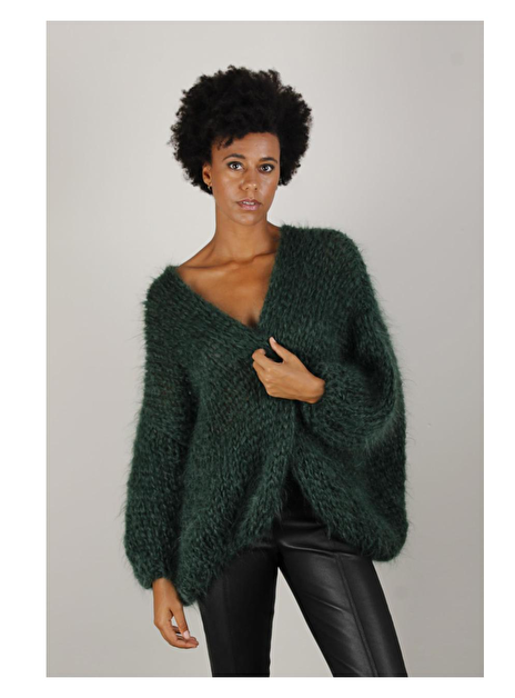 Vest mohair bottle groen