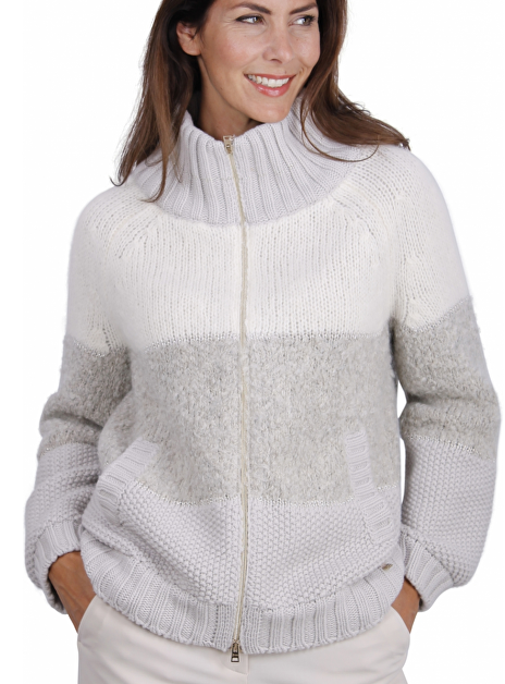 Vest gebreid structuur beige