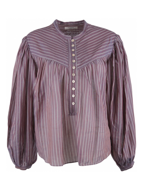 Blouse Esalika streep paars