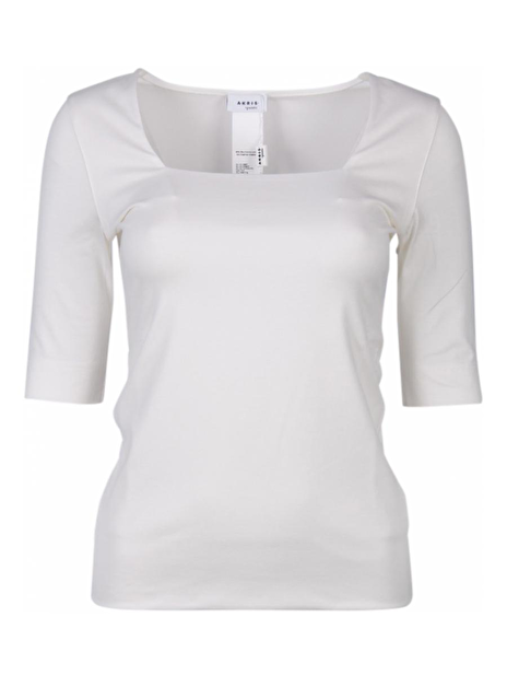 Top offwhite met vierkante hals