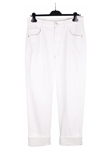 Jeans wit met omslag