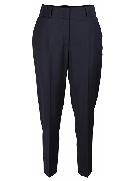 Pantalon coolwool marine met omslag