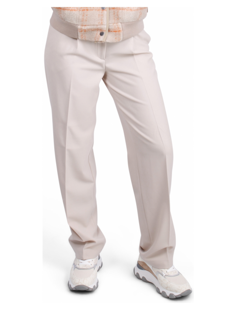 Pantalon bandplooi beige